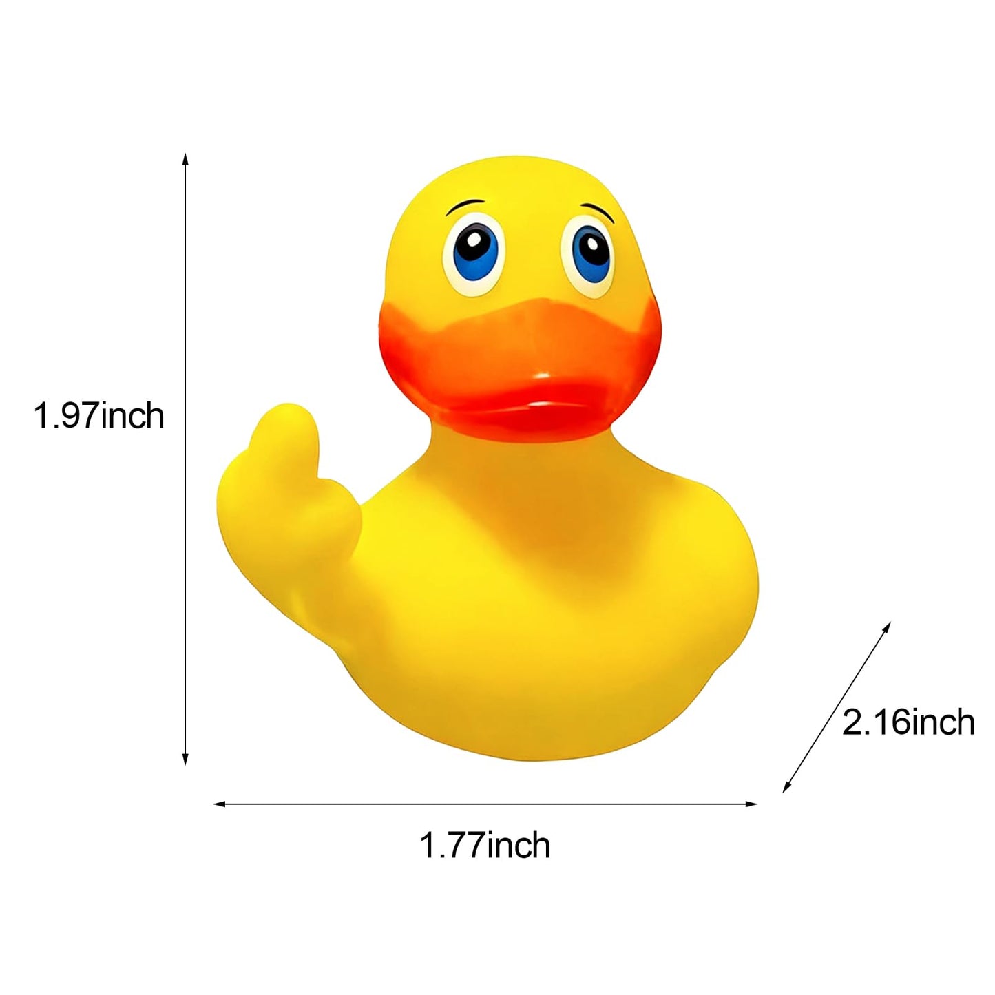 Harewu 3-Pack Rubber Ducks – Middle-Finger Duck Party Favors & Decor