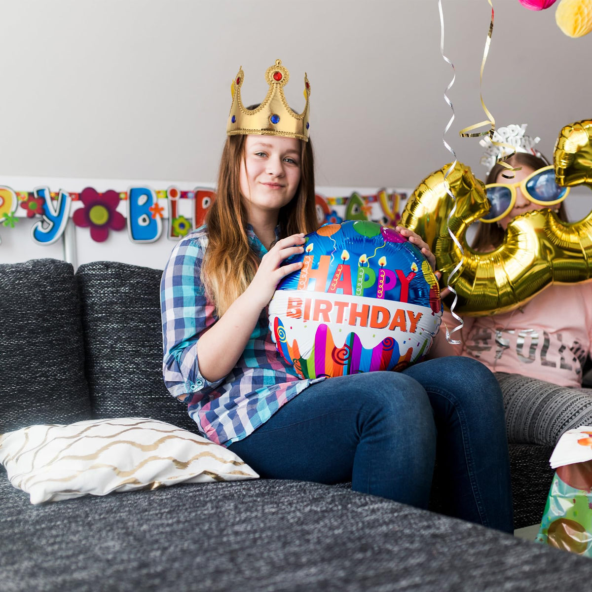 Hariendny Prince Golden King Crown Birthday Hat - Dress-Up Party Accessory & Photo Prop