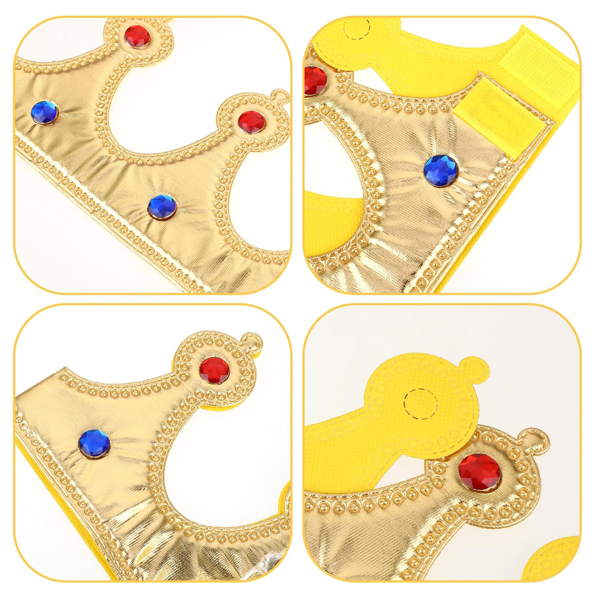 Hariendny Prince Golden King Crown Birthday Hat - Dress-Up Party Accessory & Photo Prop