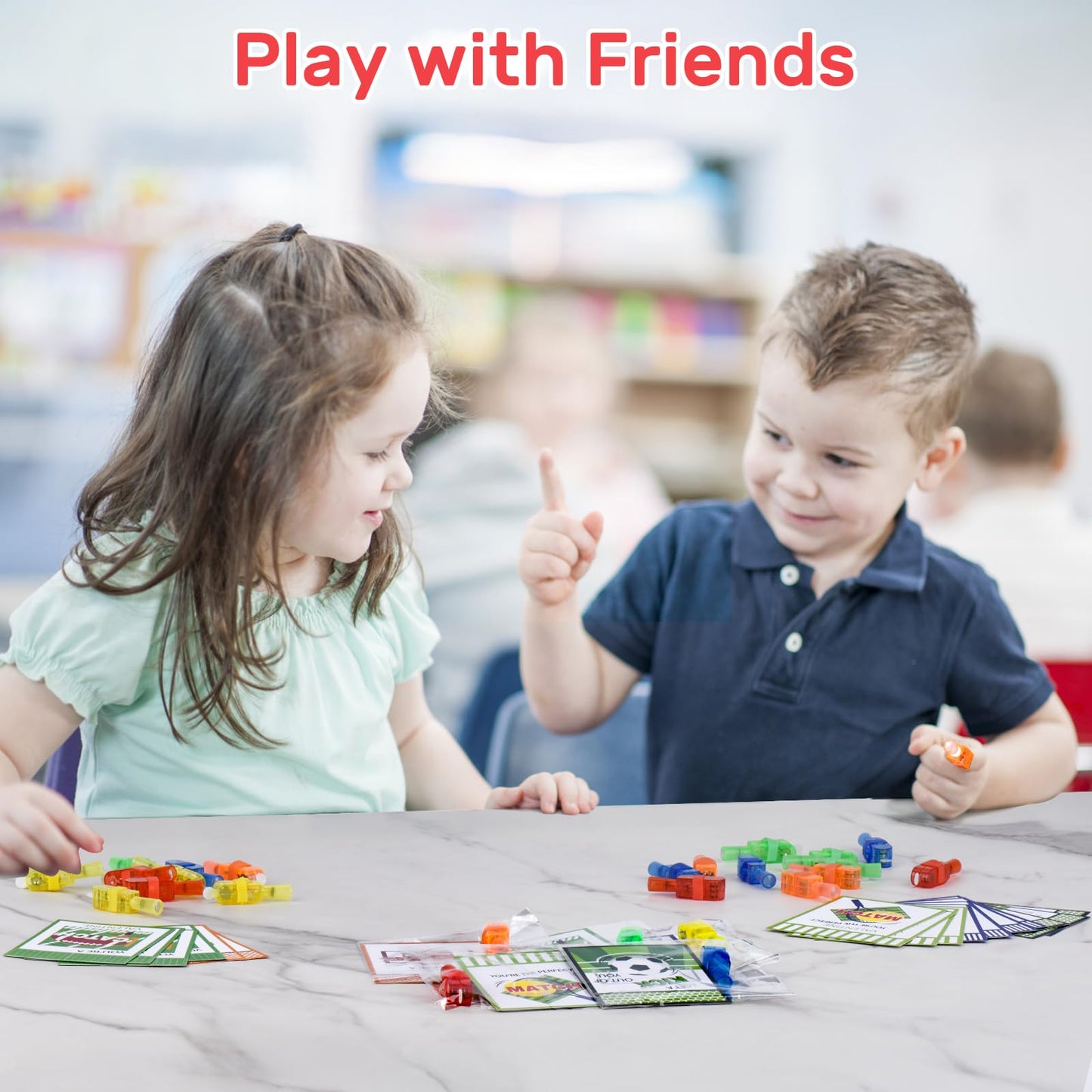 Harkta Valentines Day Finger Lights with Cards – 30 Pack Glow-in-the-Dark Party Favors for Kids