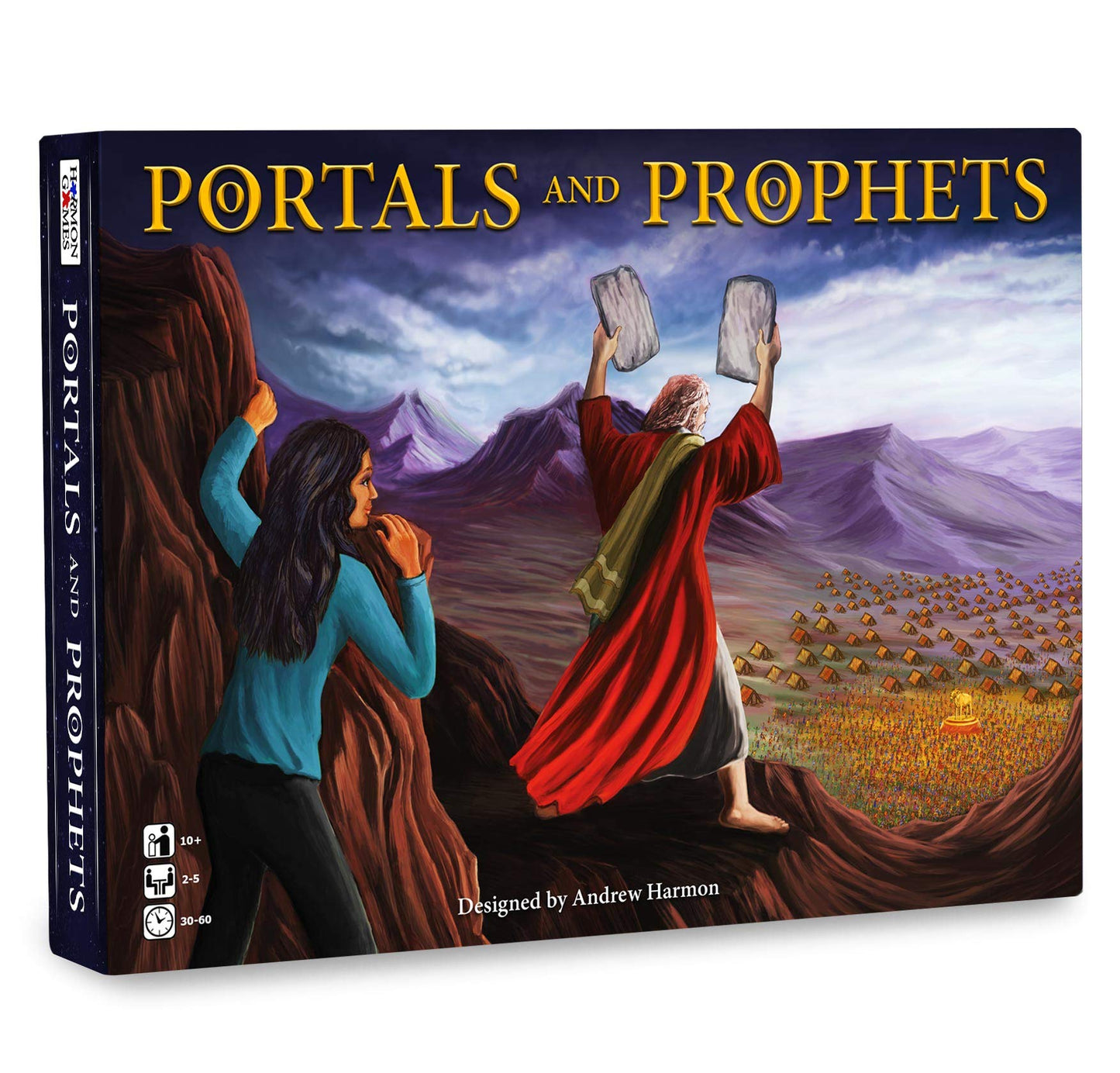Portals and Prophets - Second Printing | Harmon Games | Family Strategy Board Game (2-5 Players, 30-60 Minutes)