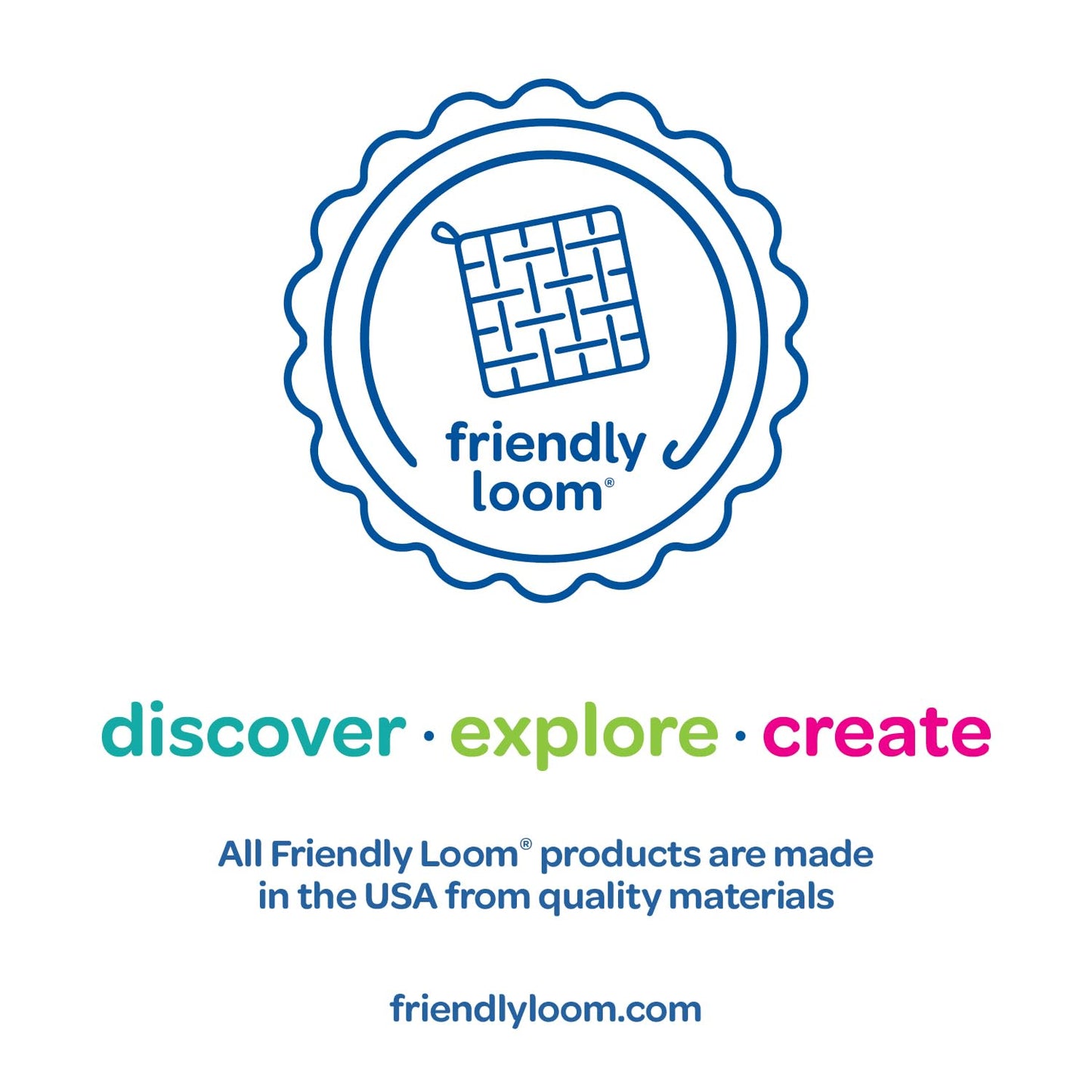 Friendly Loom 7” Traditional Potholder Kit by Harrisville Designs — Made in USA, 6 Potholders