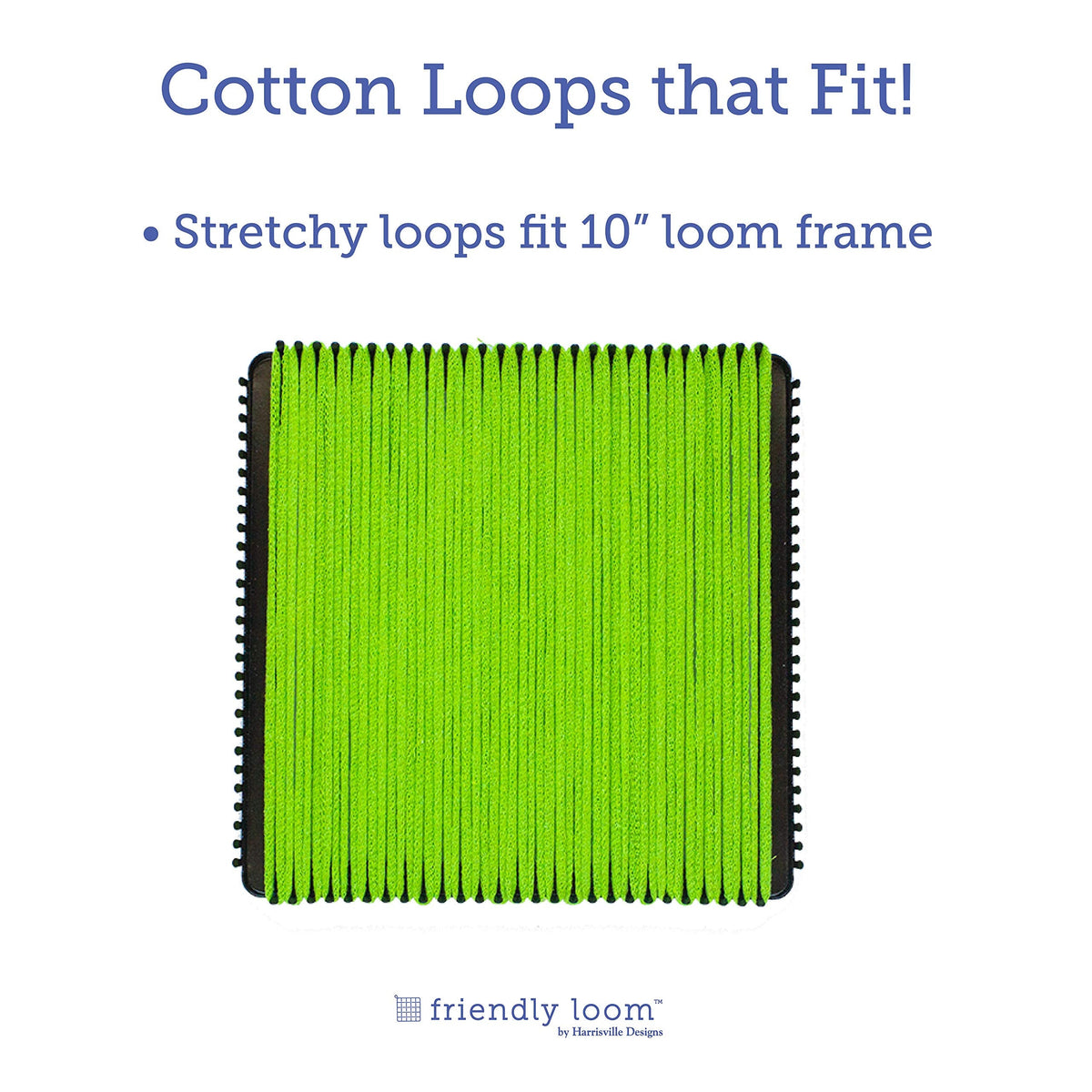 Harrisville Designs Friendly Loom Lime Pro Loops – 10-inch Potholder Kit
