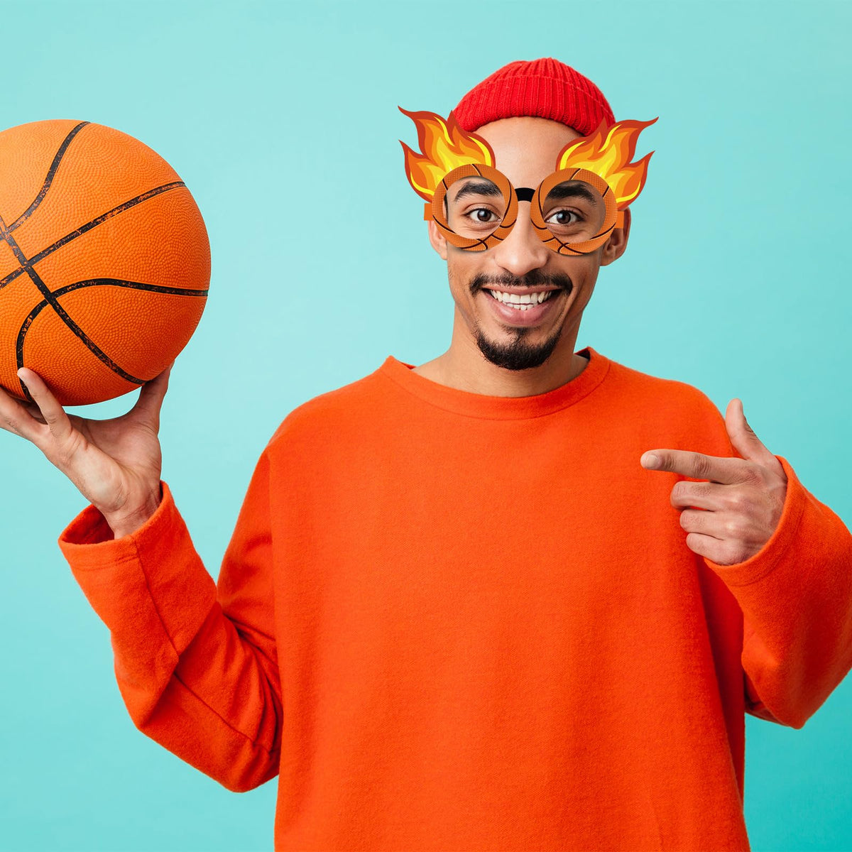 Harrycle 36-Pack Basketball Party Glasses | All-Star Photo Booth Props