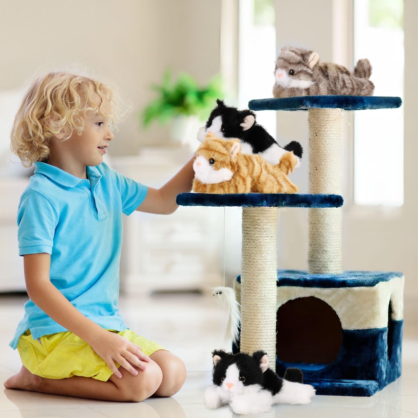 Harrycle 3 Pcs 9-Inch Cat Plush Toys – Soft Kittens Gift Set