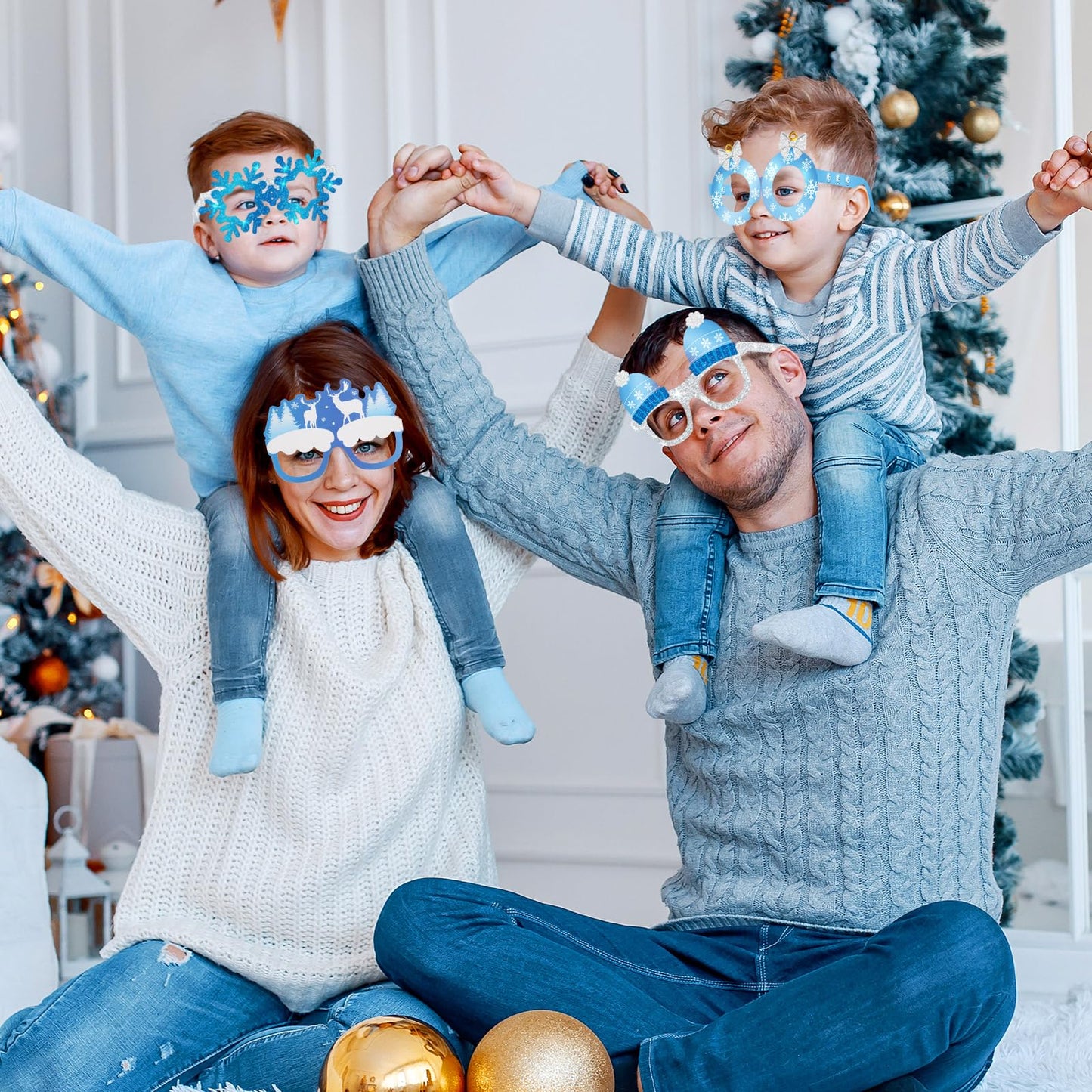 Harrycle 36 Pcs Winter Snowflake Eyeglasses – Party Favors & Photo Booth Props
