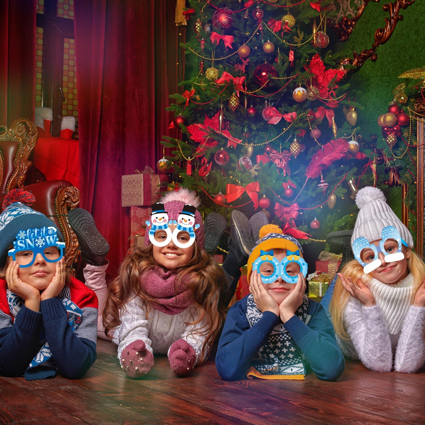 Harrycle 36 Pcs Winter Snowflake Eyeglasses – Party Favors & Photo Booth Props