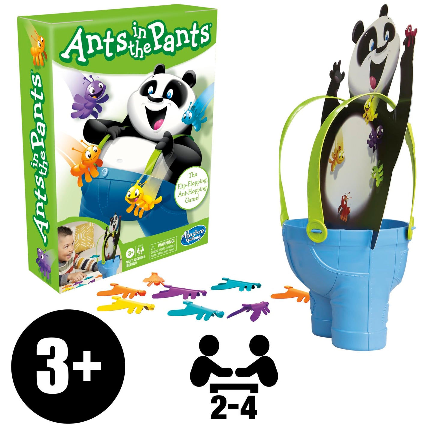 Hasbro Gaming Ants in the Pants – Preschool Board Game for 2-4 Players (Ages 3+), Amazon Exclusive