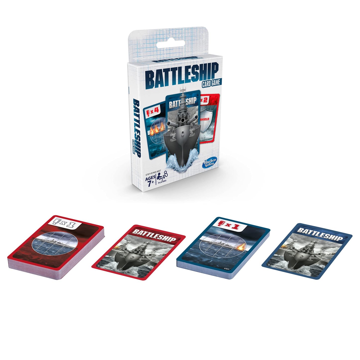 Hasbro Gaming Battleship Card Game for Kids — 2 Players Strategy, Travel Edition