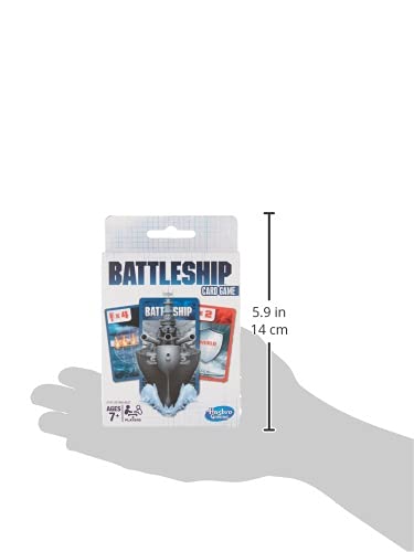 Hasbro Gaming Battleship Card Game for Kids — 2 Players Strategy, Travel Edition