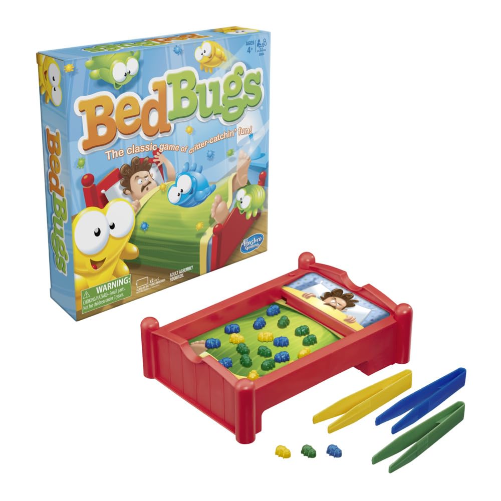 Bed Bugs Board Game | Hasbro Gaming | Family Fun for 2 to 3 Players (Ages 4+)