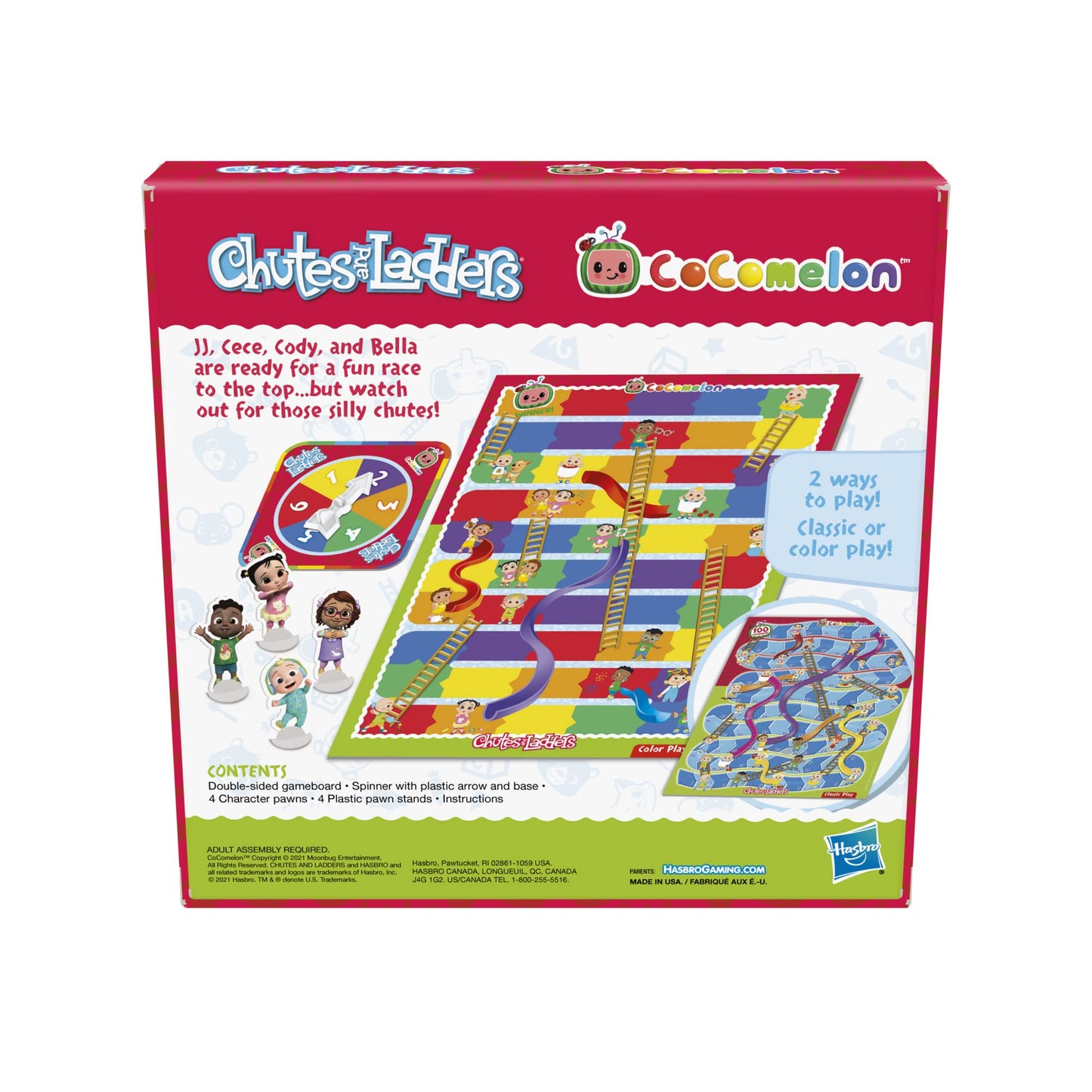 Hasbro Gaming Chutes and Ladders: CoComelon Edition – Amazon Exclusive, 2-4 Players, Ages 3+