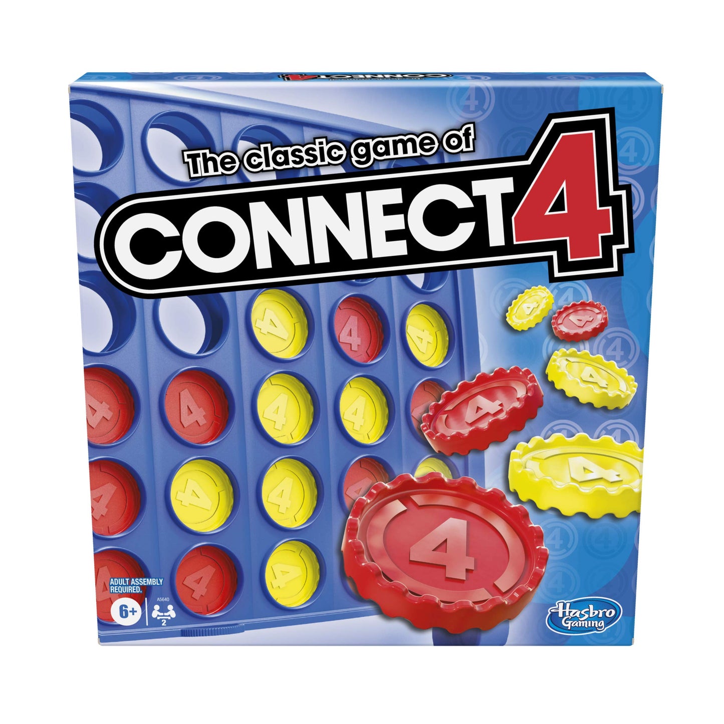 Hasbro Gaming Connect 4 Classic Grid - 2-Player Strategy Game for Family