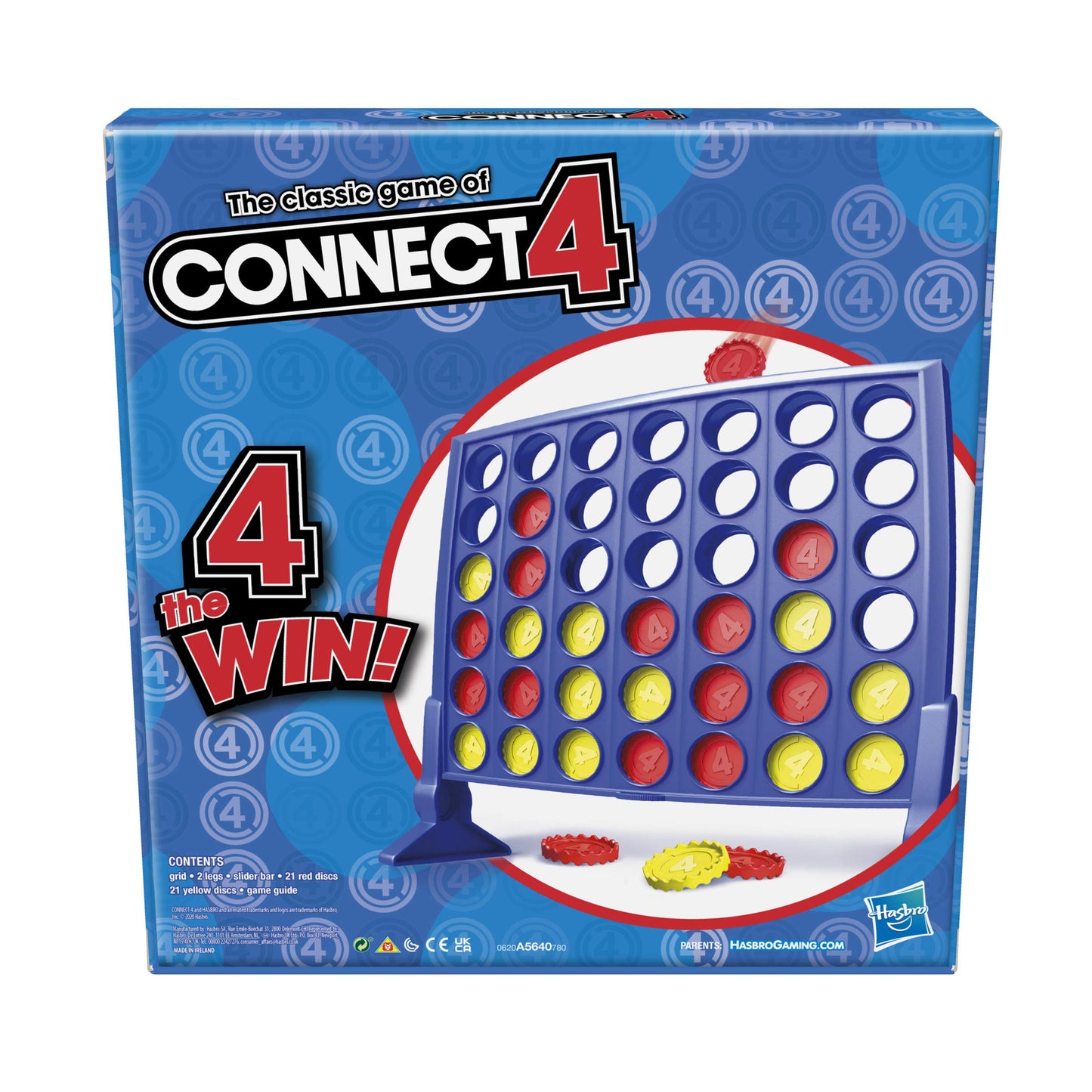 Hasbro Gaming Connect 4 Classic Grid - 2-Player Strategy Game for Family