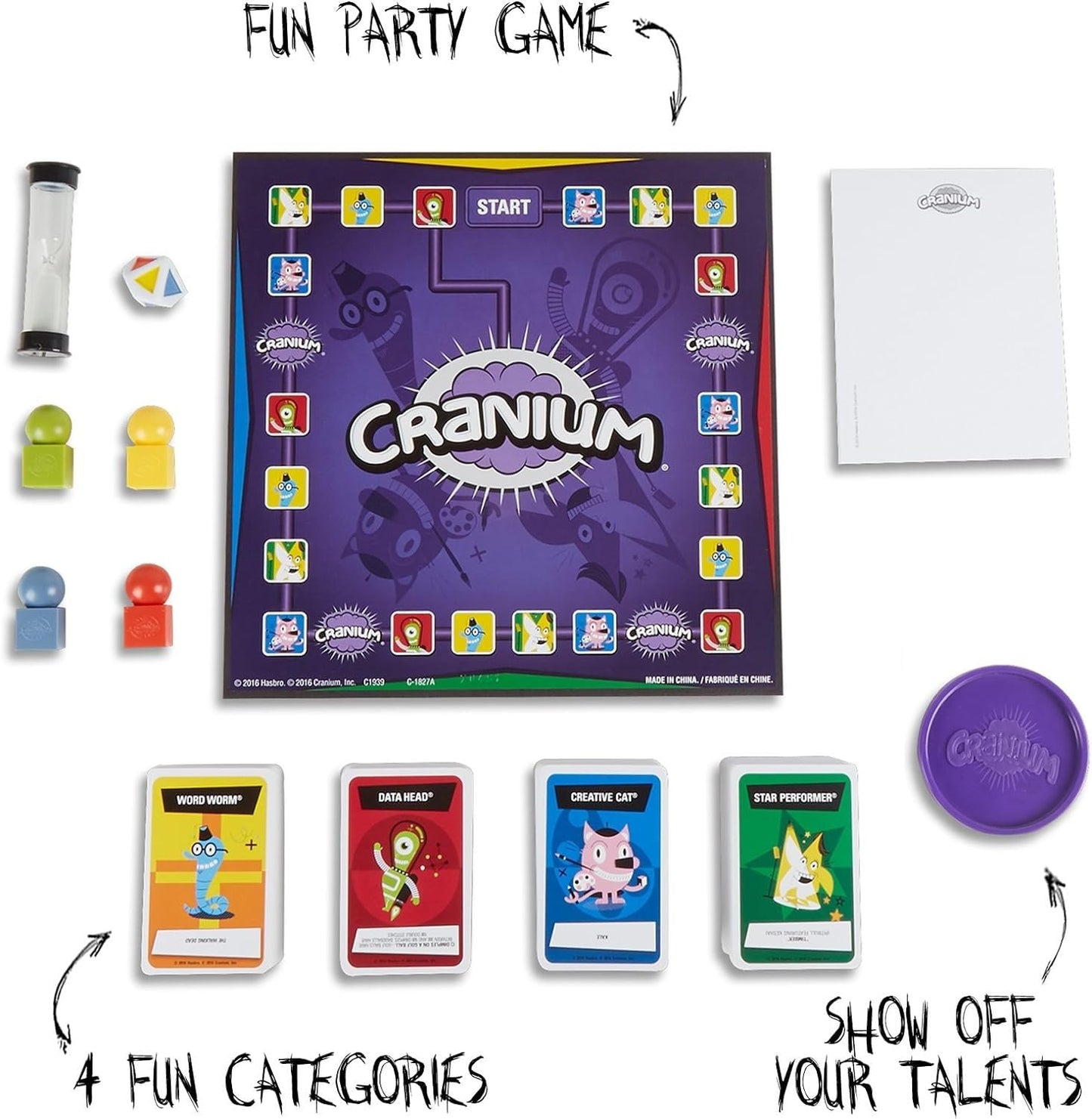 Hasbro Gaming Cranium Game — Team-Based Family Party Board Game