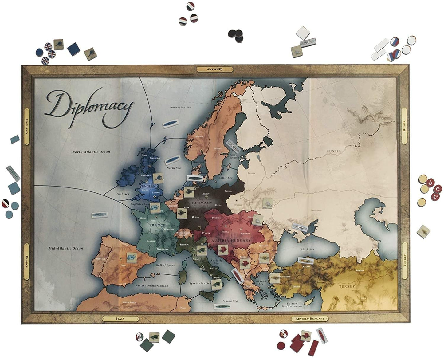Hasbro Gaming Avalon Hill Diplomacy – Cooperative European Strategy Board Game (2-7 Players, Ages 12+)