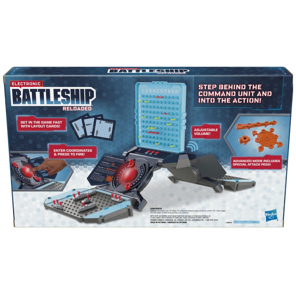 Hasbro Electronic Battleship Reloaded – Lights, Sounds & Custom Layouts (Ages 8+)