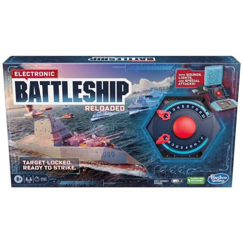 Hasbro Electronic Battleship Reloaded – Lights, Sounds & Custom Layouts (Ages 8+)