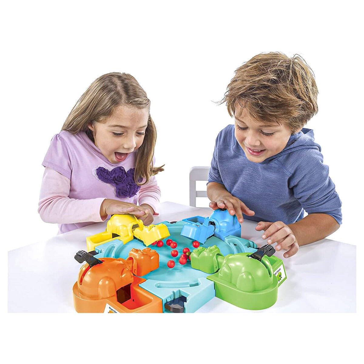 Hasbro Elefun and Friends Hungry Hungry Hippos – Family Marble-Chomping Game