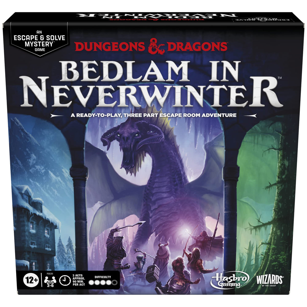 Hasbro Gaming D&D Bedlam in Neverwinter: Escape Room Board Game for 2-6 Players (Ages 12+), Amazon Exclusive