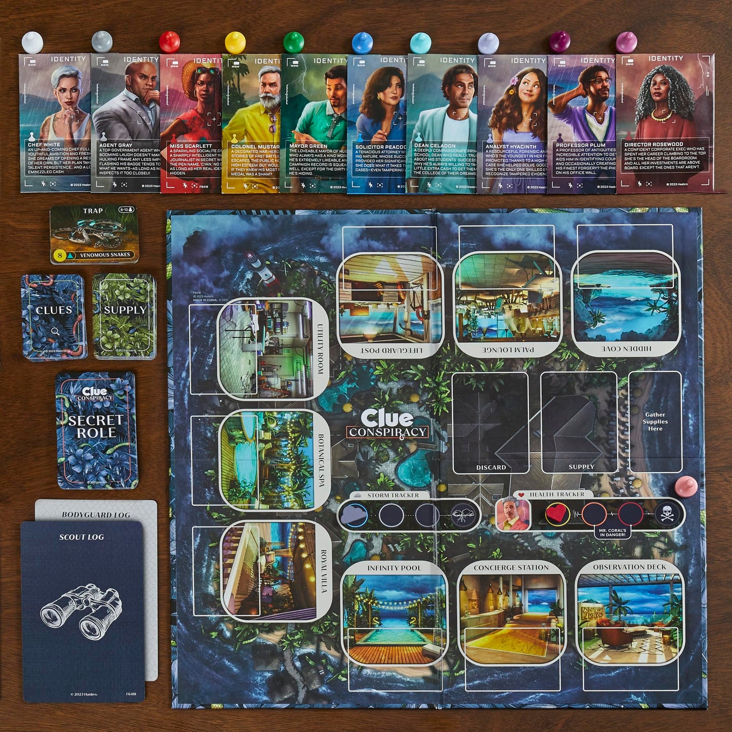 Hasbro Gaming Clue Conspiracy Board Game for Adults & Teens – Secret Roles, 4-10 Players, 45-Minute Mystery