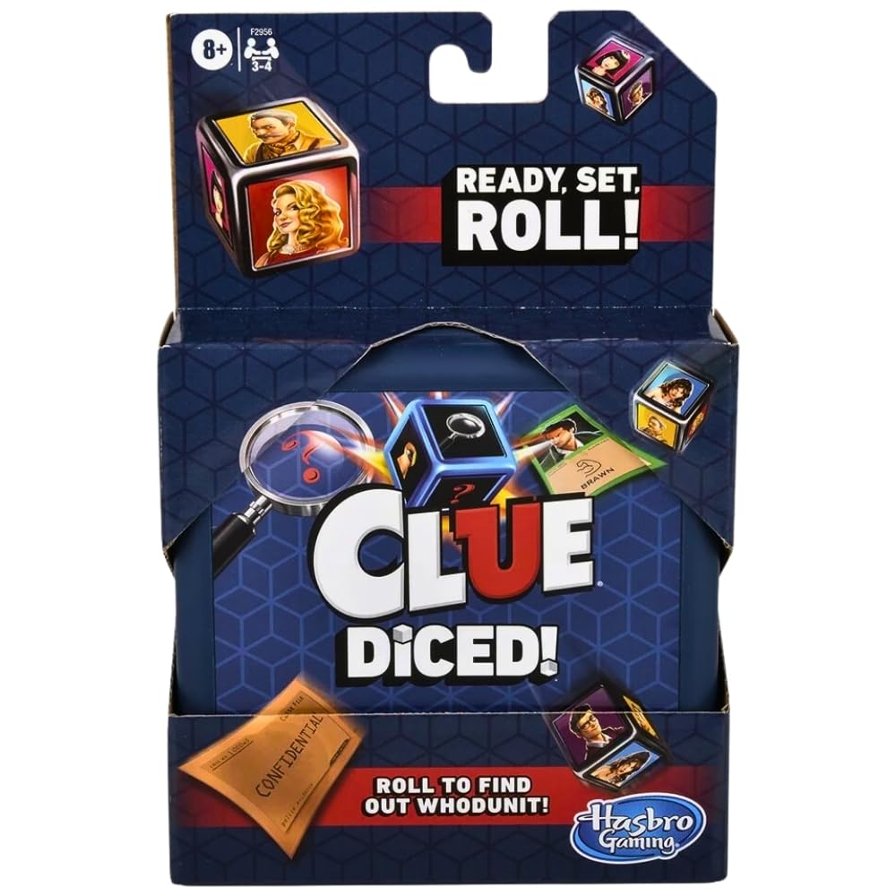 Hasbro Gaming Clue Diced Game — Quick, Portable Family Mystery for Ages 8+