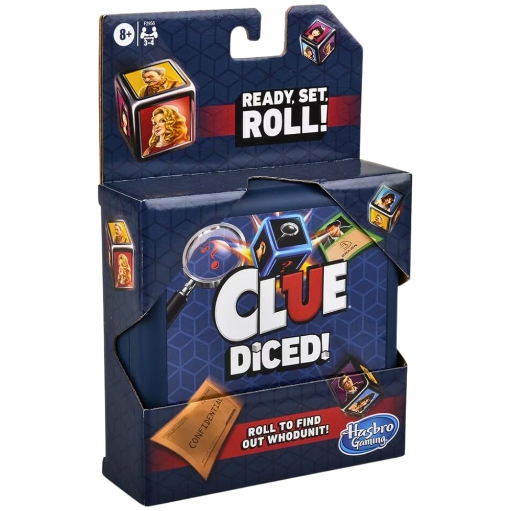 Hasbro Gaming Clue Diced Game — Quick, Portable Family Mystery for Ages 8+