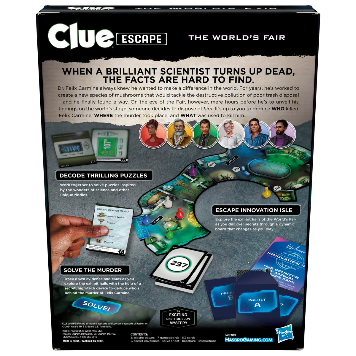Clue Escape: The World’s Fair – Board Game | Escape Room Mystery for 1-6 Players