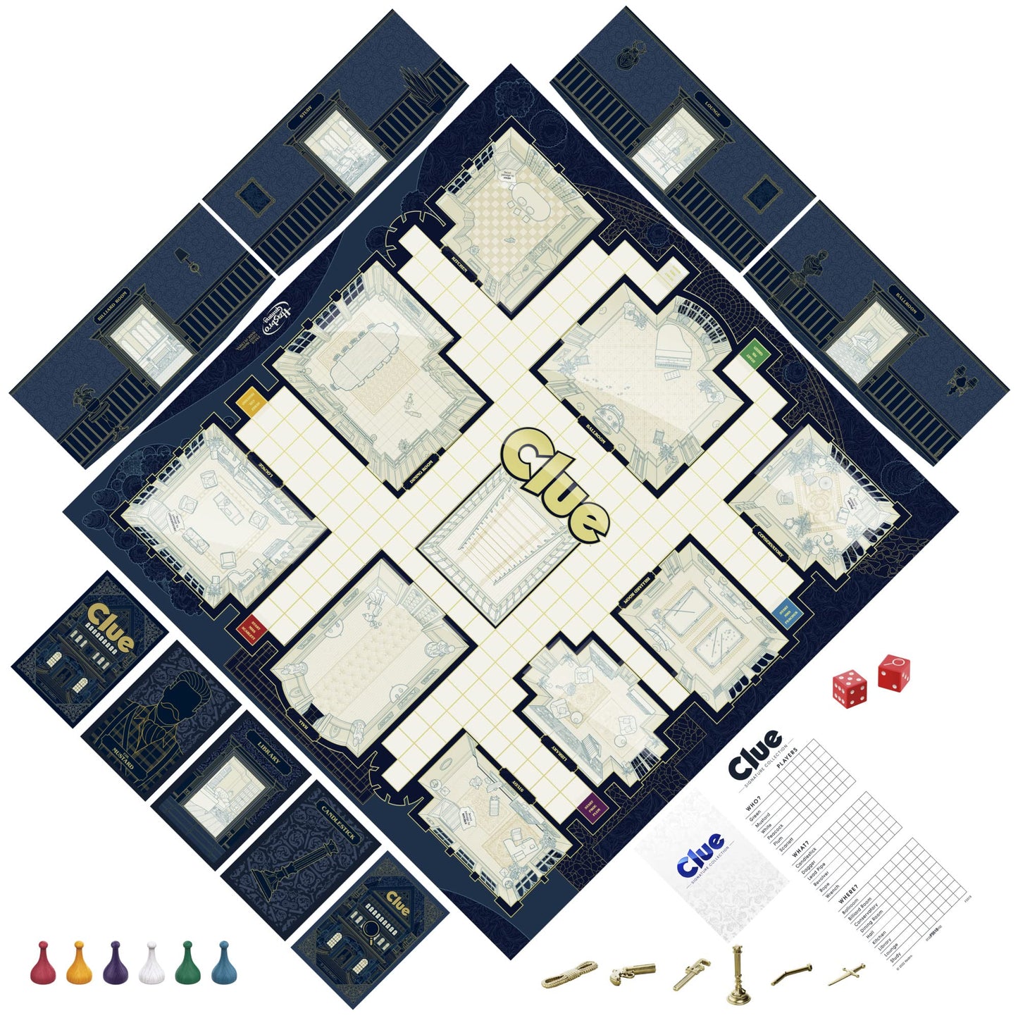 Hasbro Gaming Clue Signature Collection – Premium Family Board Game for 2-6 Players
