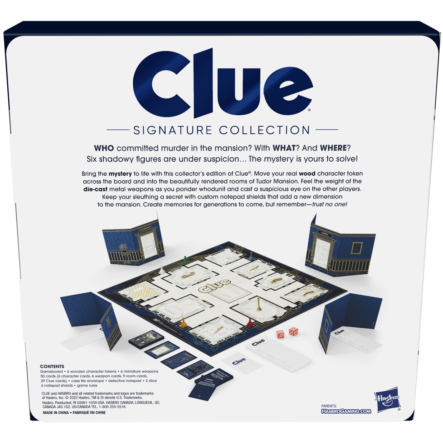 Hasbro Gaming Clue Signature Collection – Premium Family Board Game for 2-6 Players