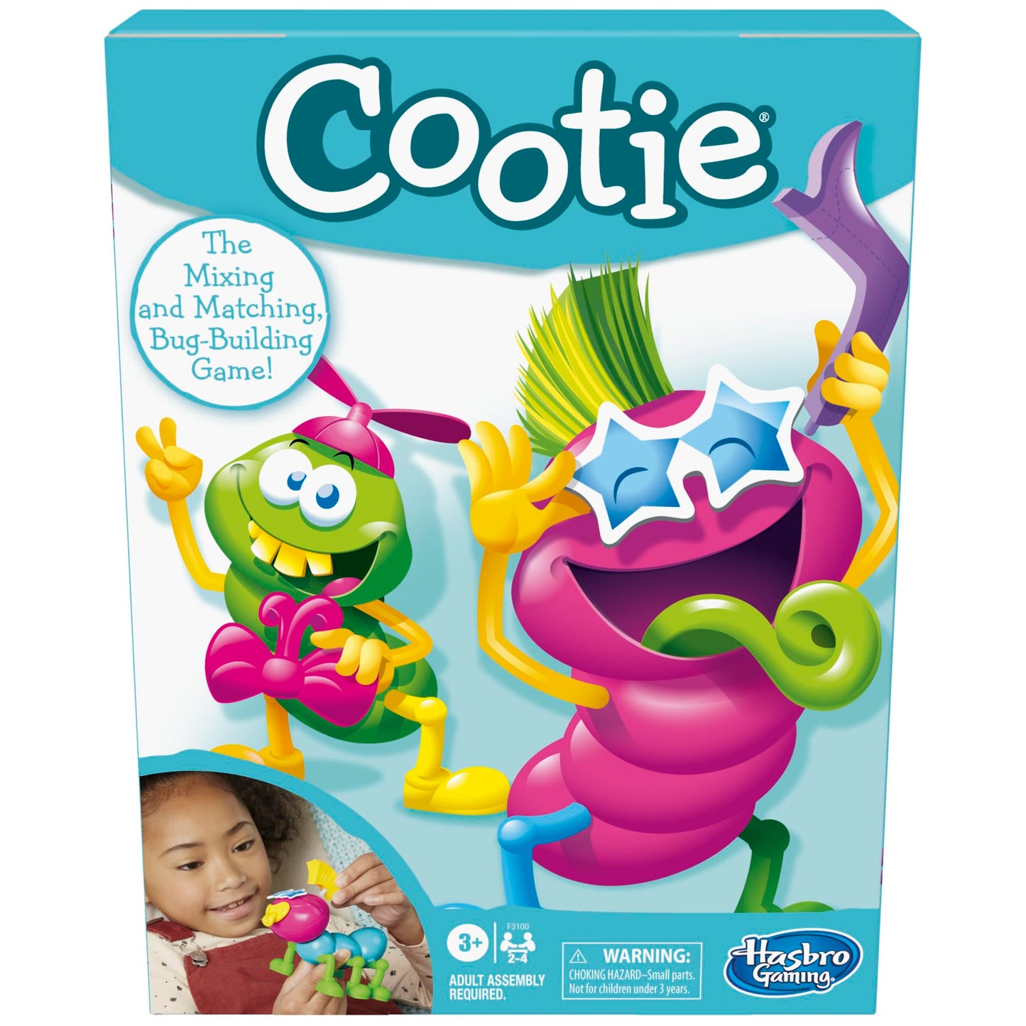 Hasbro Gaming Cootie Bug-Building Game — 2-4 Players, Ages 3+