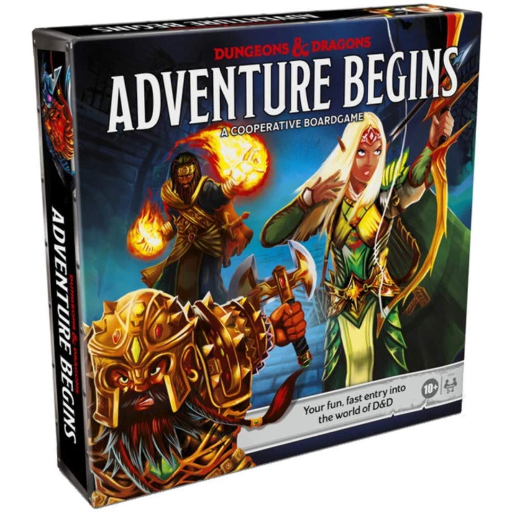 Hasbro Gaming Dungeons & Dragons Adventure Begins | Cooperative Fantasy Board Game for 2-4 Players (Ages 10+)