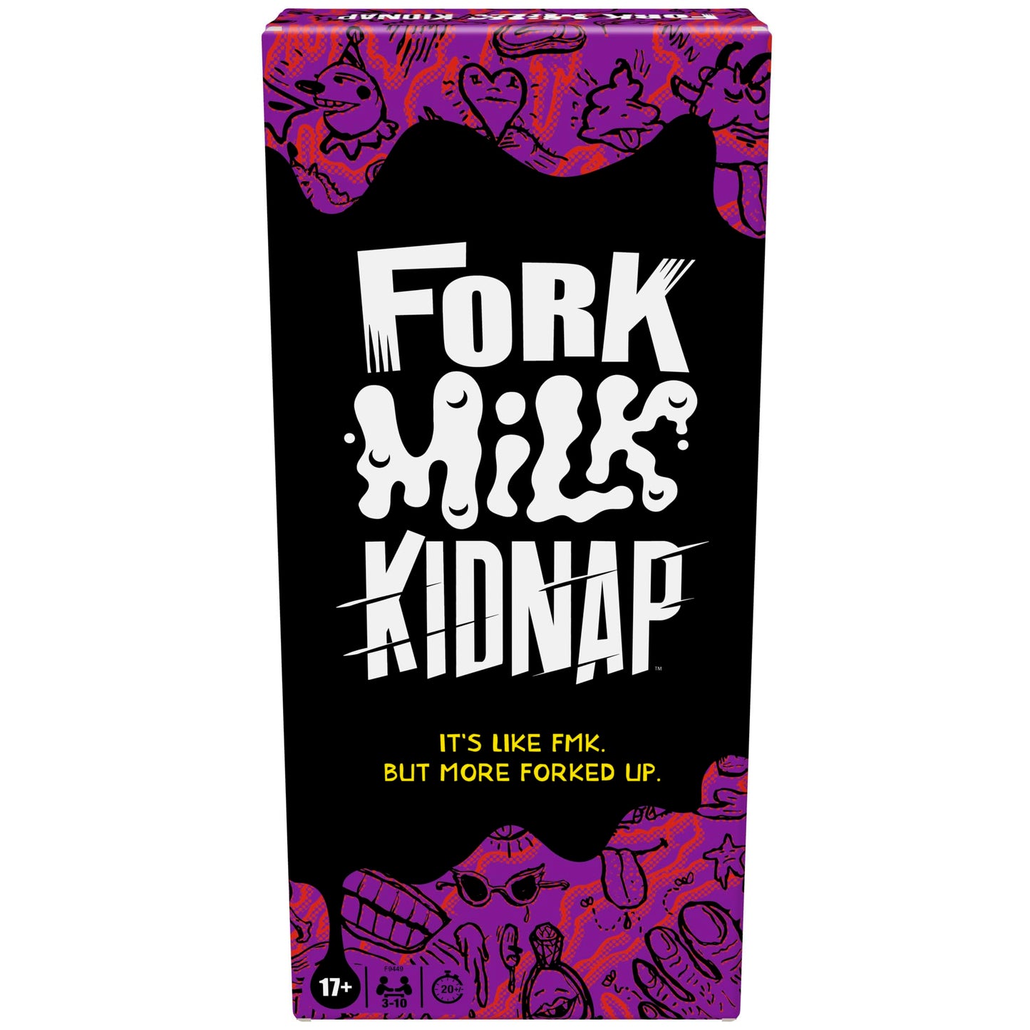 Hasbro Gaming Fork Milk Kidnap – Adults-Only Party Card Game for 3-10 Players