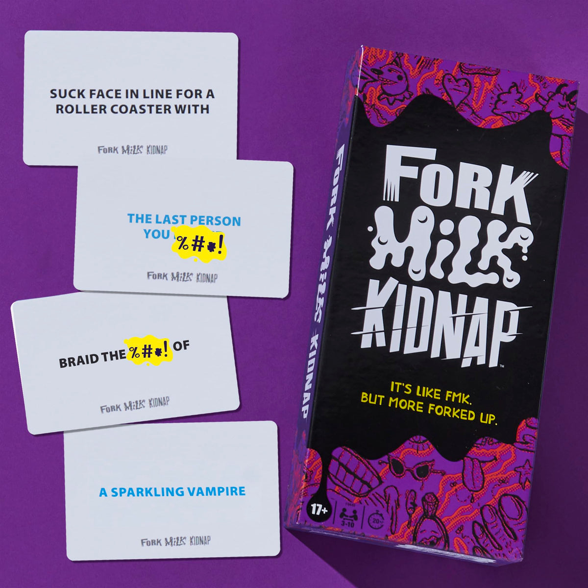Hasbro Gaming Fork Milk Kidnap – Adults-Only Party Card Game for 3-10 Players