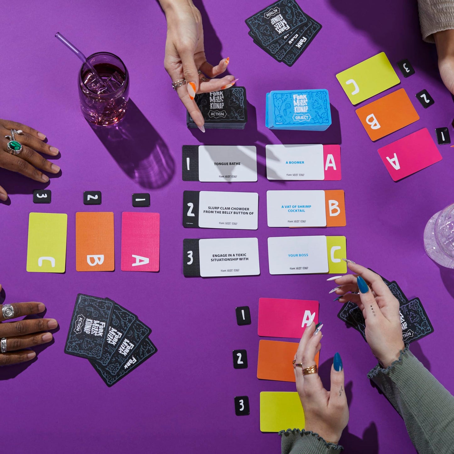 Hasbro Gaming Fork Milk Kidnap – Adults-Only Party Card Game for 3-10 Players