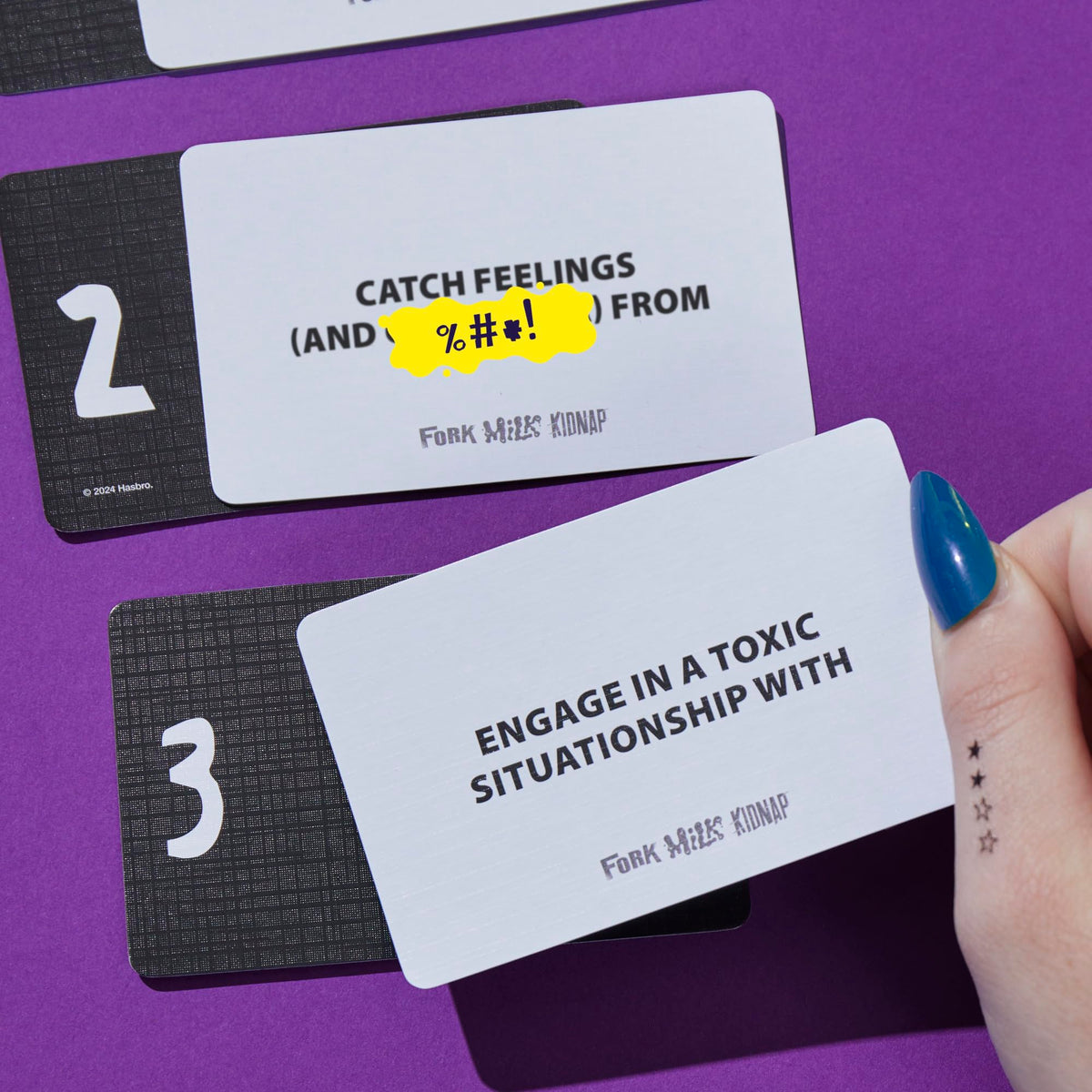 Hasbro Gaming Fork Milk Kidnap – Adults-Only Party Card Game for 3-10 Players