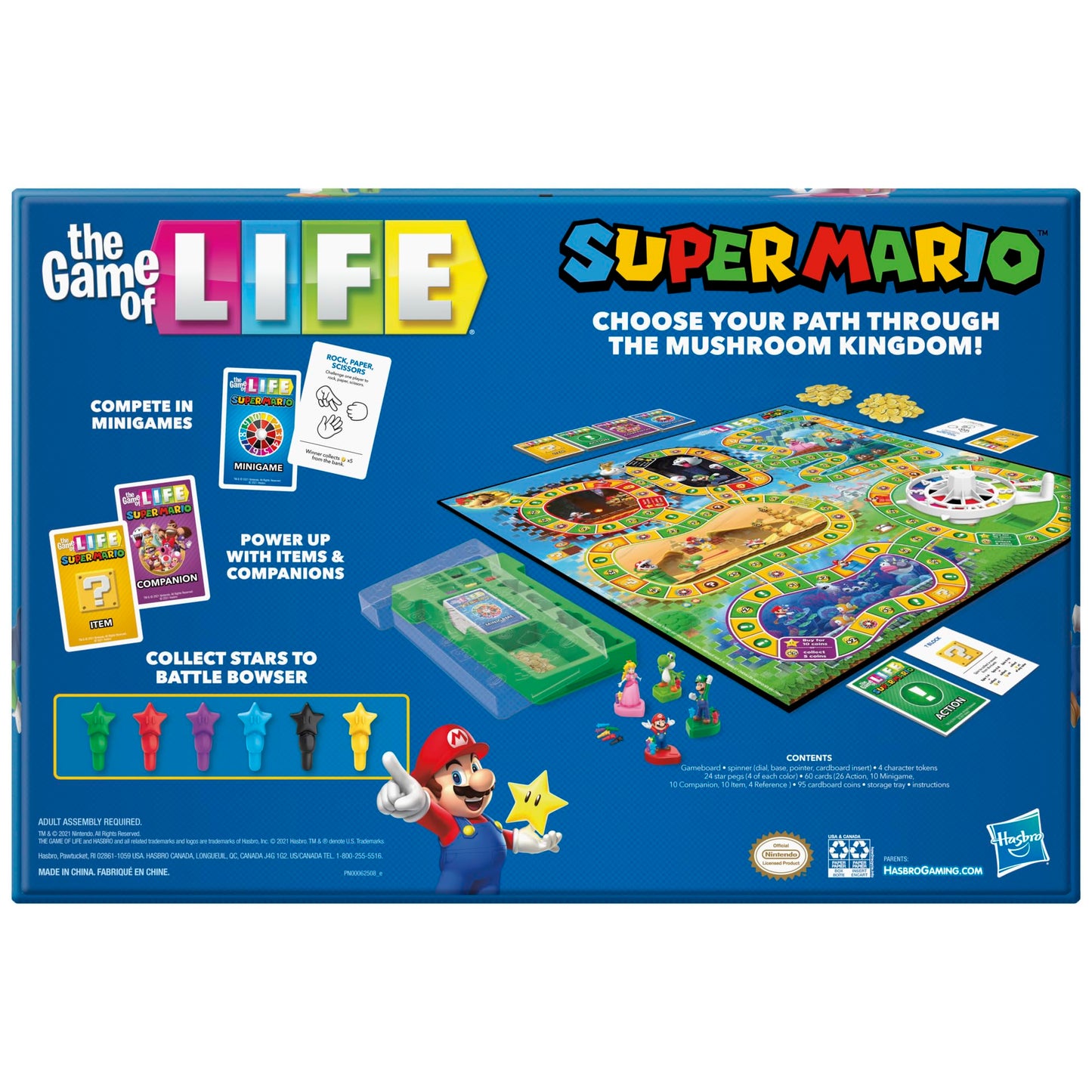 Hasbro Gaming The Game of Life: Super Mario Edition – Family Board Game for Ages 8+ (2-4 Players)