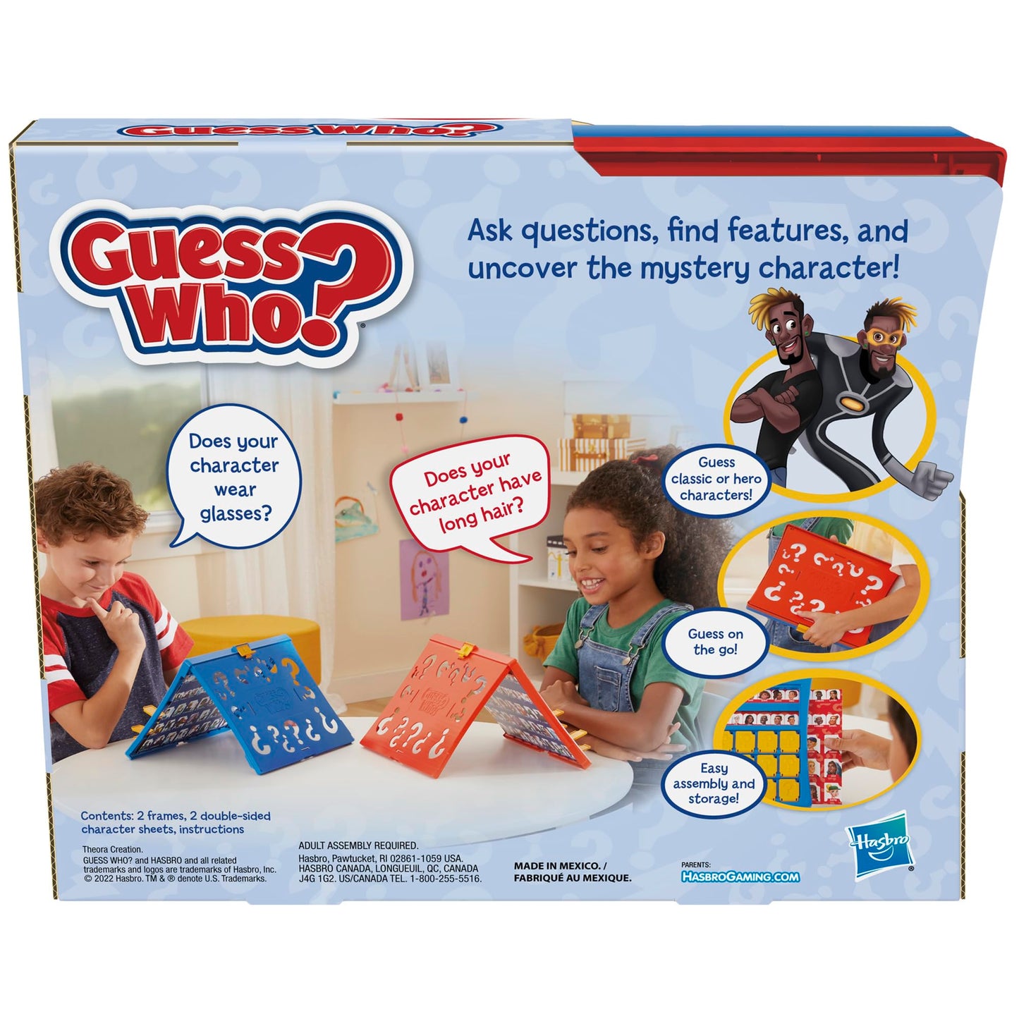 Hasbro Gaming Guess Who? Original – Easy-Load Frame, 2-Player Family Game (Ages 6+)
