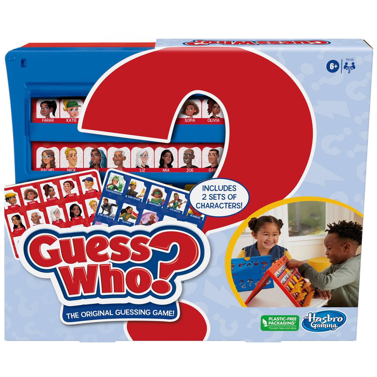 Hasbro Gaming Guess Who? Original – Easy-Load Frame, 2-Player Family Game (Ages 6+)