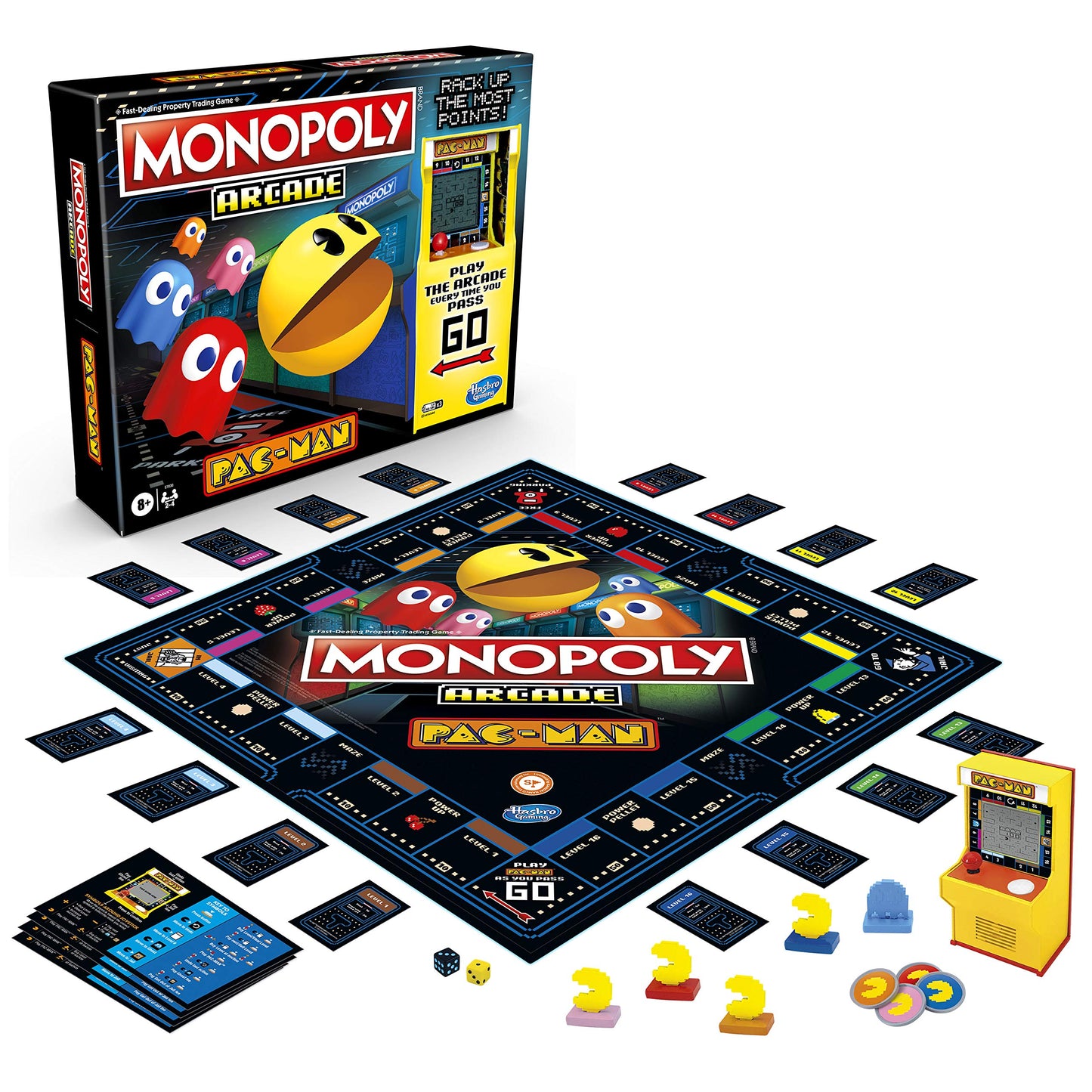 Monopoly Arcade Pac-Man Board Game – Hasbro Gaming for Kids 8+