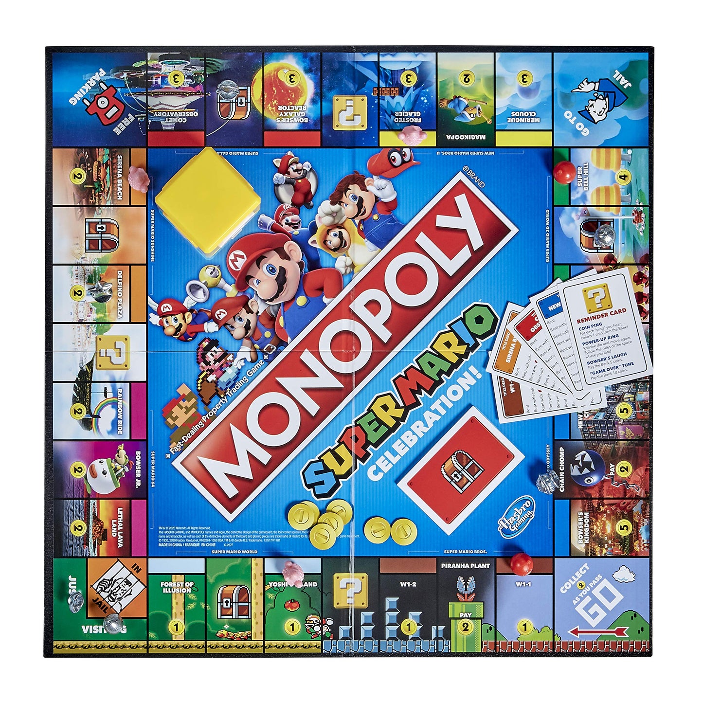 Hasbro Gaming Monopoly Super Mario Celebration Edition | Family Board Game for 4 Players, Ages 8+