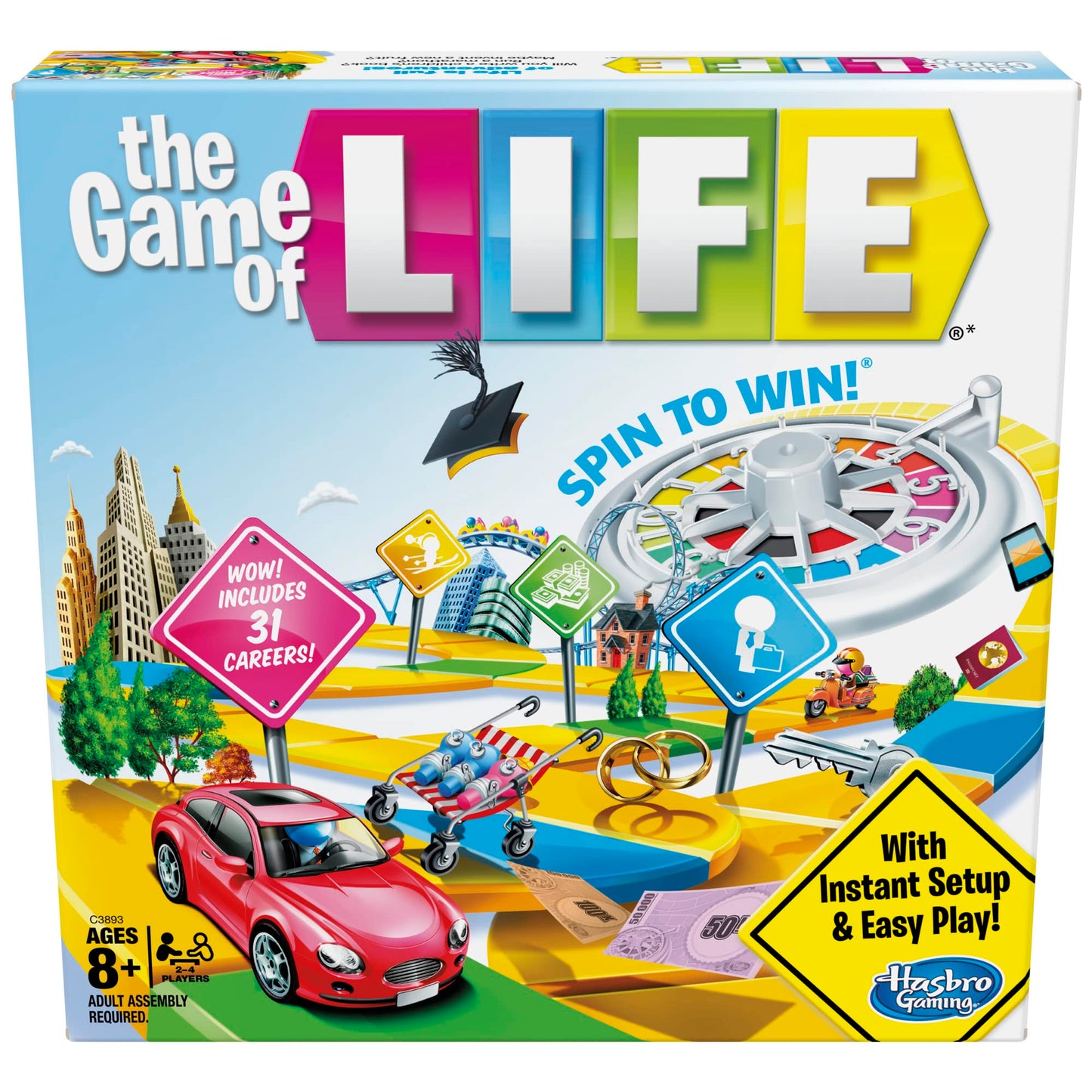 Hasbro Gaming The Game of Life Board Game – Family Edition for 2-4 Players | Amazon Exclusive