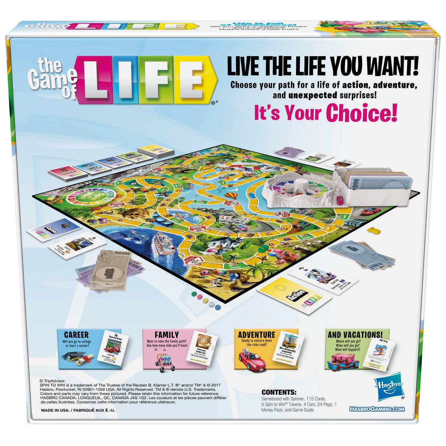 Hasbro Gaming The Game of Life Board Game – Family Edition for 2-4 Players | Amazon Exclusive