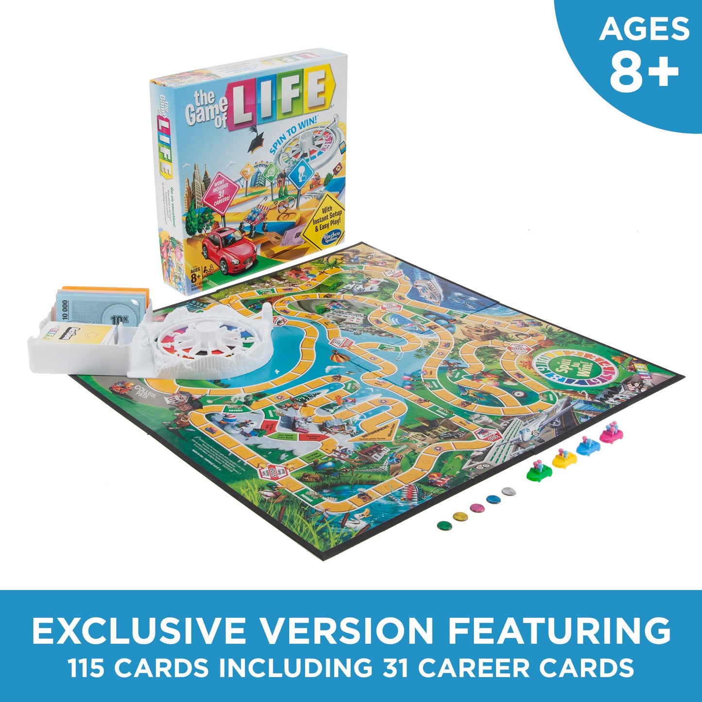 Hasbro Gaming The Game of Life Board Game – Family Edition for 2-4 Players | Amazon Exclusive