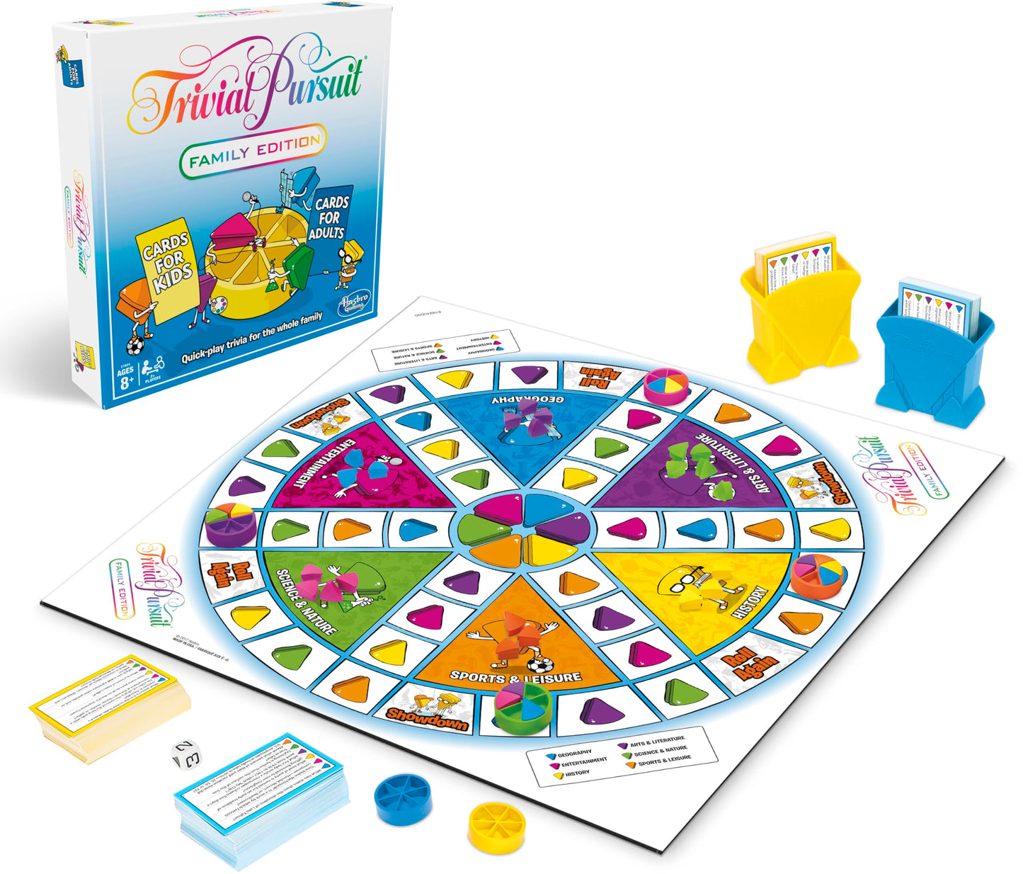 Hasbro Gaming Trivial Pursuit Family Edition - Family Trivia Game with 1,400+ Questions