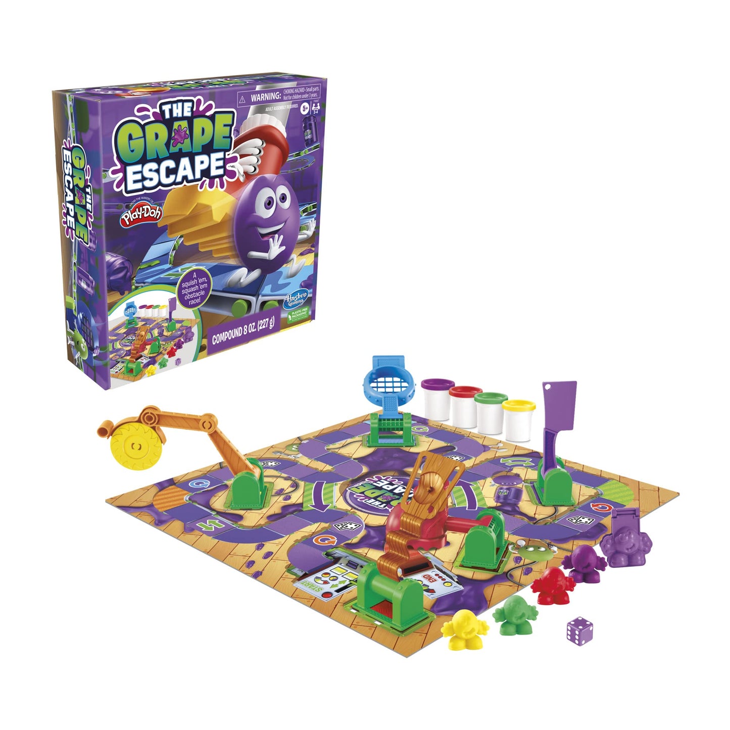 Hasbro Gaming Grape Escape Board Game for Kids 5+ | Family Fun with Modeling Compound