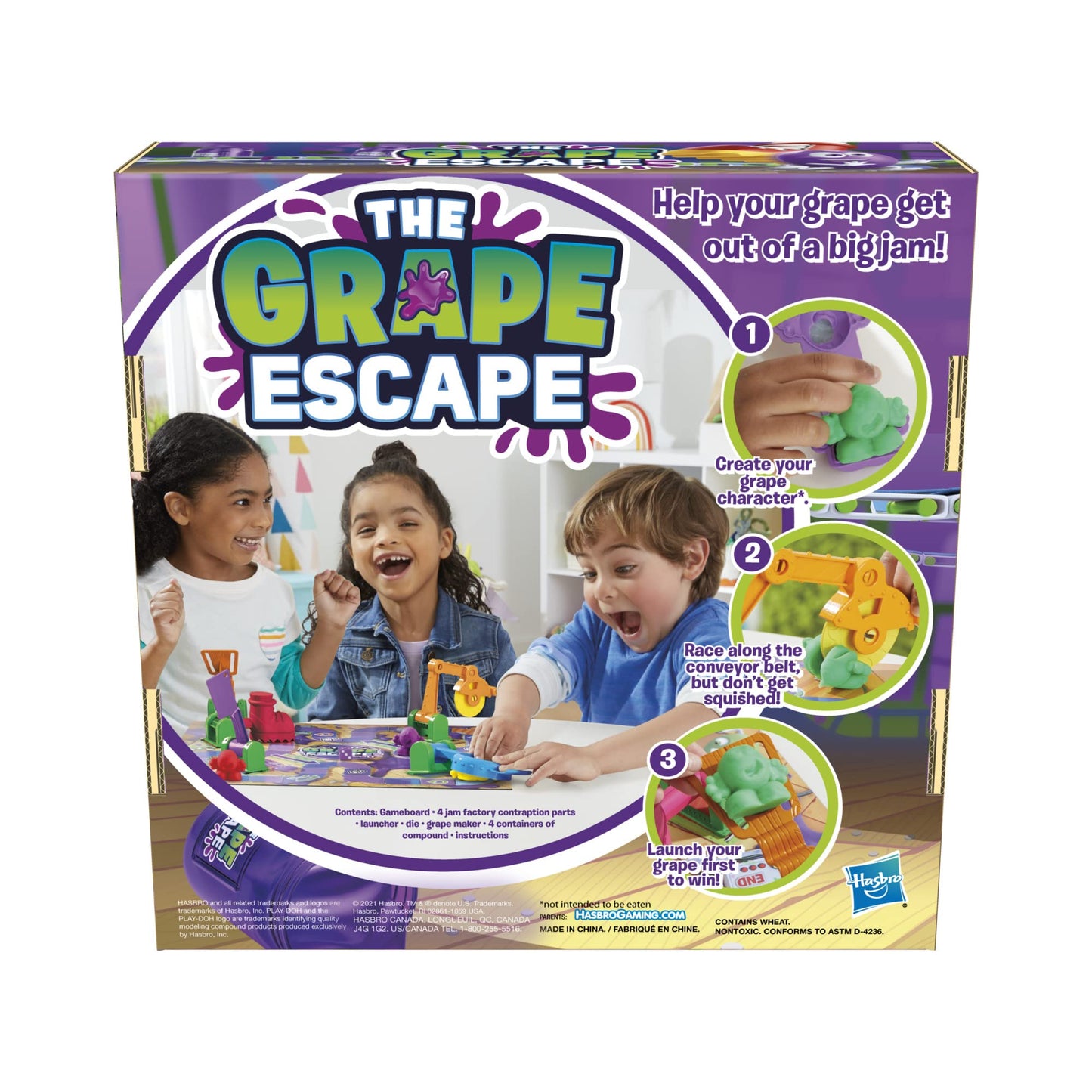 Hasbro Gaming Grape Escape Board Game for Kids 5+ | Family Fun with Modeling Compound