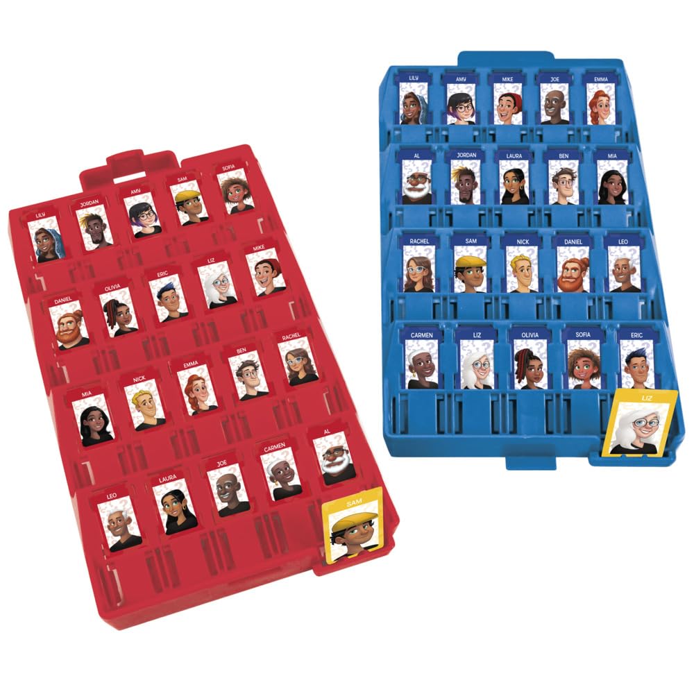 Hasbro Gaming Grab 'N GO Travel Game Guess Who? - Portable 2-Player Guessing Fun