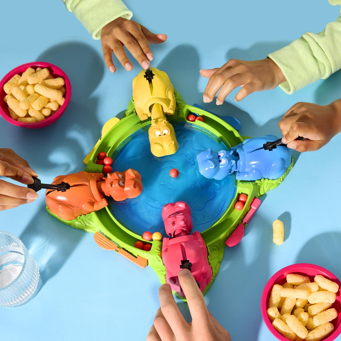 Hasbro Gaming Hungry Hungry Hippos for Preschoolers — Instant Marble Reload, Easy Setup & Storage