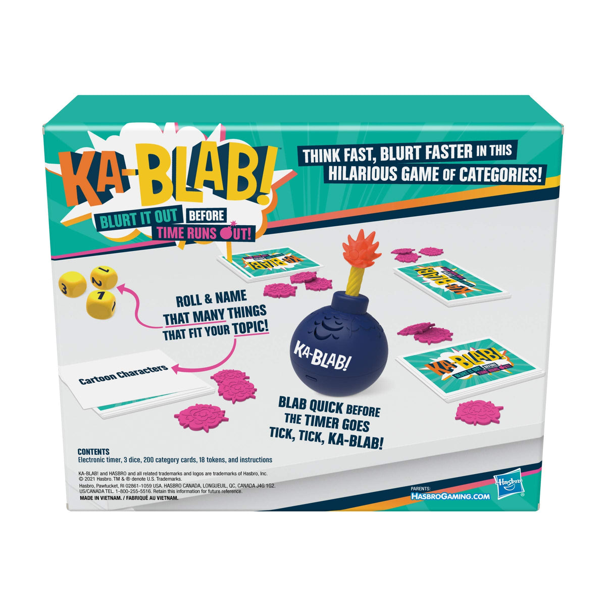 Hasbro Gaming Ka-Blab! Game – Fast-Paced Family Party Game from the Makers of Scattergories